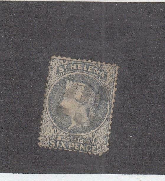 ST. HELENA (MK2685)  # 5 VF-USED  6p  1889 QUEEN VICTORIA /GRAY BLUE  CV $60