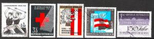 Austria 1965 sc# 750,752-55 used