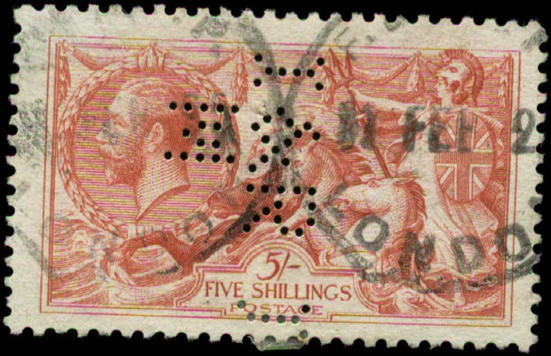 Great Britain  Scott #180 Used  Perfin  I & R  M