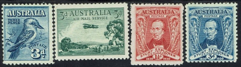 AUSTRALIA 1928 - 30 COMMEMORATIVES RANGE