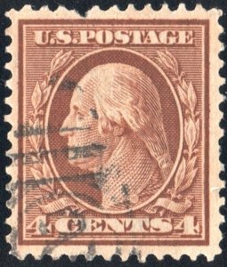 SC#377 4¢ Washington Single (1911) Used