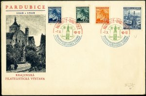 Bohemia and Moravia Stamps 1940 Scarce cover tricolored cancellation WWII