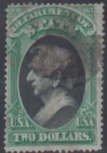 US O68 Officials Ave - Fine Used $2 State Dep't Used - Short Perf Bottom...