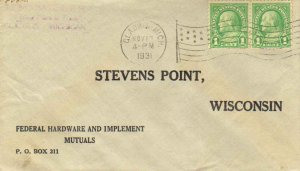 United States Michigan Gladwin, Mich. 1931 American Flag Type A14.