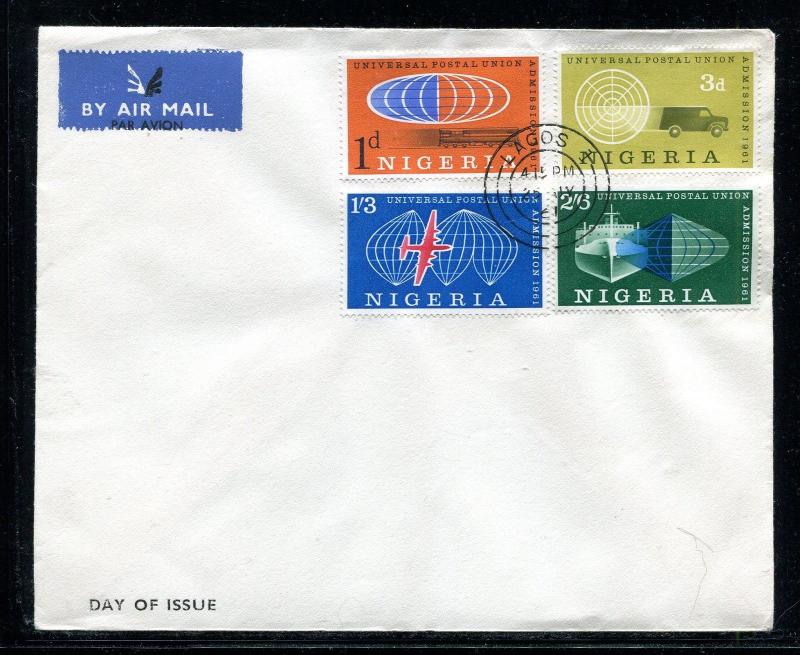 Nigeria FDC 1961 Admission to UPU x28912