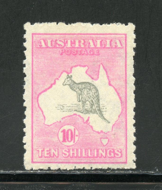 AUSTRALIA   KANGAROO SCOTT#55   SG#43a  MINT LIGHT  HINGED--SCOTT VALUE $1050.00