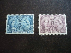 Stamps - Canada - Scott# 54,57 - Mint Hinged Part Set of 2 Stamps