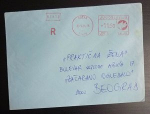 Yugoslavia 1985 Meter Cover from Odzak Bosnia to Beograd Serbia  A4 