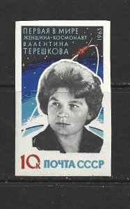 RUSSIA - 1963 SPACE FLIGHT OF  TERESHKOVA IMPERFORATE - SCOTT 2753 - MNH