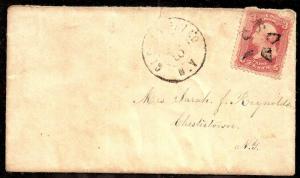 Neatly-SON US Fancy Star-Like FLORAL Type Cancel...A61...CW Era Lady's Cover 