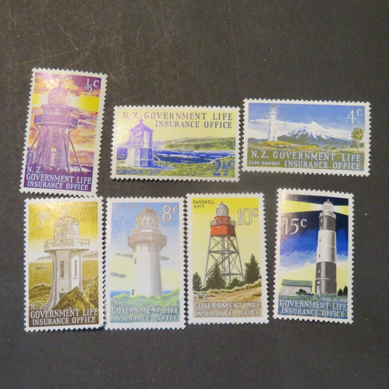 New Zealand Insurance OY 43-49 lighthouses Mint OG NH 1969-76 Cv. $3.953