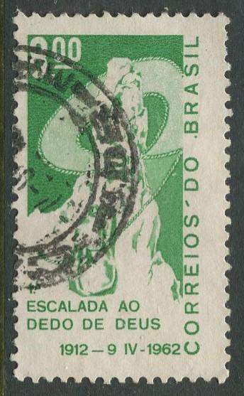 Brazil - Scott 937 - Dedo De Deus Peak - 1962 - Used- Single 8cr Stamp