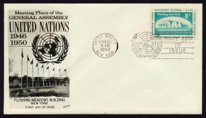 UN #70 8c U.N. Flushing Meadows, Fleetwood FDC **ANY 5=FREE SHIPPING**