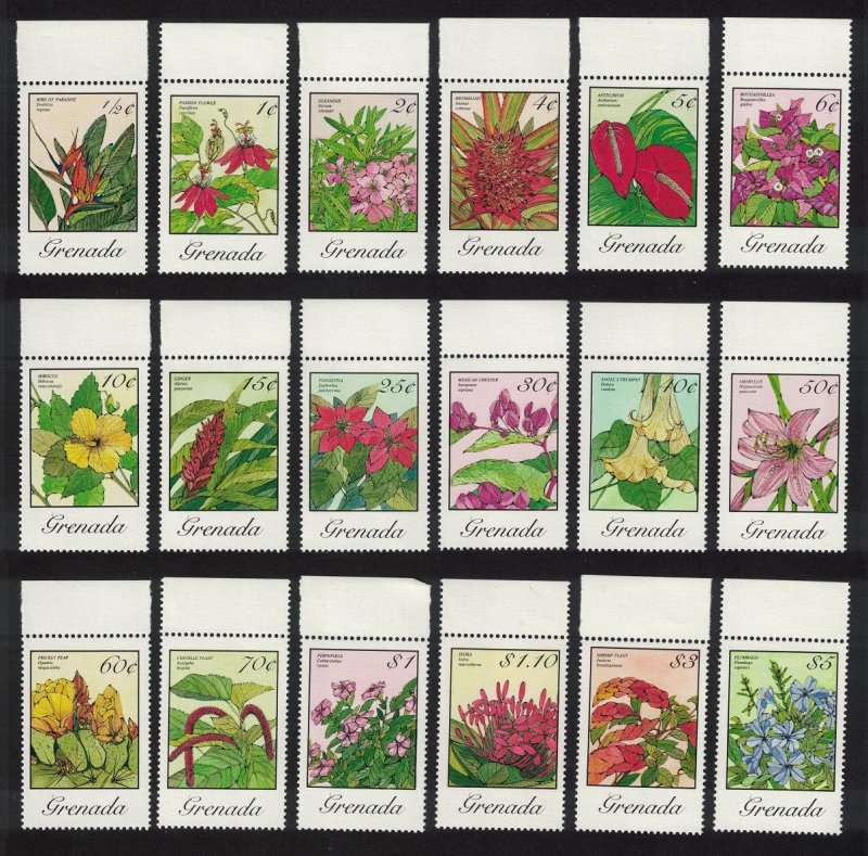 Grenada Native Flowers 18v COMPLETE 1985 MNH SC#1280-1297 SG#1407-1424