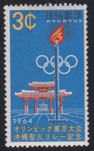 Ryukyu Islands # 124, Gate of Courtesy & Olmpic Flame, LH