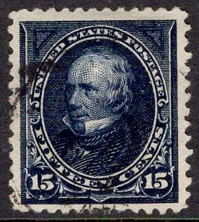 US Stamp #259 15c Clay USED SCV $65.00. Gorgeous Stamp.