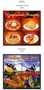 COLOR PRINTED PERU 2000-2010 STAMP ALBUM PAGES (92 illustrated pages)