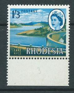 Rhodesia SG 403  MUH  margin light hinge - deep blue colo...