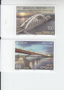 2018  Serbia Bridges Europa (2) (Scott 816-17) mnh