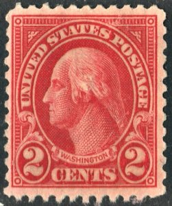 SC#634 2¢ Washington Single (1926) No Gum/Uncancelled