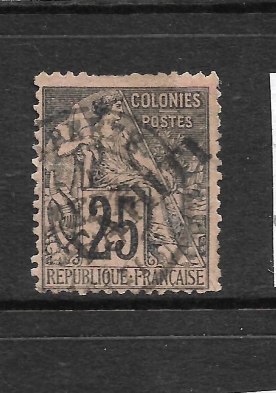 TAHITI  1892  25c  MOUCHON   FU     SG 15