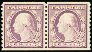 493, Mint NH VF/XF NH Coil Pair With PSE Graded 85 Certificate - Stuart Katz