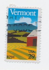   USA 1991  Scott 2533 used - 29c, Vermont Statehood 