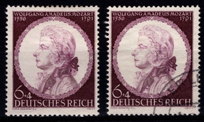 Germany 1941 150th Death Anniv. of Mozart, 6pf + 4pf [Unused / Used]