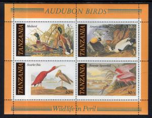 Tanzania 309a Birds Souvenir Sheet MNH VF