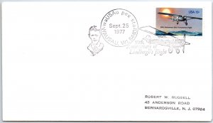 US SPECIAL EVENT COVER 50th ANNIVERSARY CHARLES LINDBERGH FLIGHT WAUSAUPEX 1977