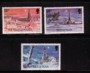 Isle of Man Sc 294-6 1985 Christmas stamp set mint NH