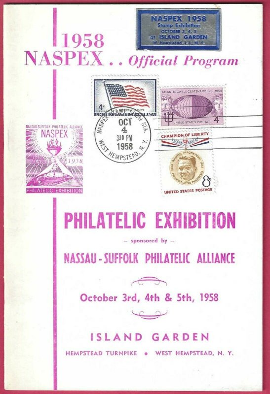 NASPEX 1958 Philatelic Exhibition, W. Hempstead, Long Island, N.Y., Catalog