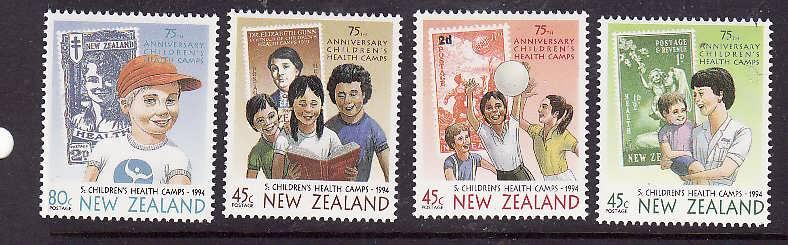 New Zealand-Sc#B145-8-unused NH semi-postal set-Self-Adhesive-Children's Health