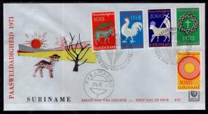 Suriname B172-B176 Easter U/A FDC