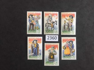 (2360) France Set of 6 music Folklore, MNH, see image
