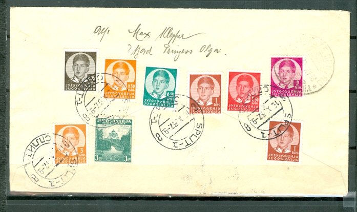 YUGOSLAVIA 1937 REGISTERED EXPRESS  COVER..