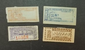 COLOMBIA Registered  Stamp Lot Used Unused MH T4404