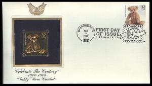 #3182k Teddy Bear Gold FDC