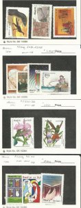 Brazil, Postage Stamp, #2318//2344 (12 Different) Mint NH, 1991