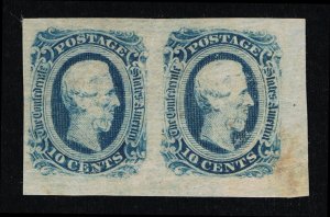 AFFORDABLE GENUINE SCOTT CSA #12 MINT PAIR 1864 DIE-B KEATINGE & BALL #19279