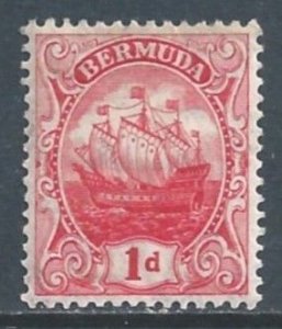 Bermuda #83b MH 1p Caravel Type I - Wmk. 4