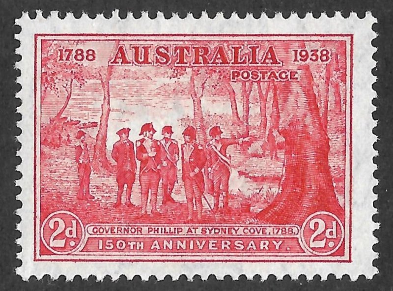 Doyle's_Stamps: 1937 XF M-VLH Australian Sydney Cove 150th Anniversary Set