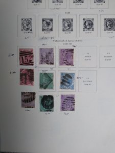 collection on pages Great Britain 1867-1900 CV $6590