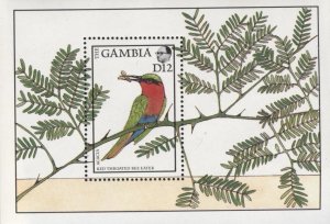 Gambia 728 (mnh s/s) 12d red-throated bee-eater (1988)