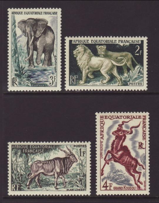 French Equatorial Africa 195-198 Animals MNH VF