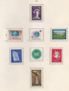 SCOTT#   1-14   singles    MNH   UN  GENEVA   1969-1970