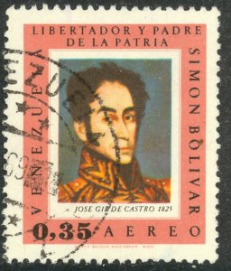 VENEZUELA 1967-68 35c Simon Bolivar Airmail Sc C966 VFU