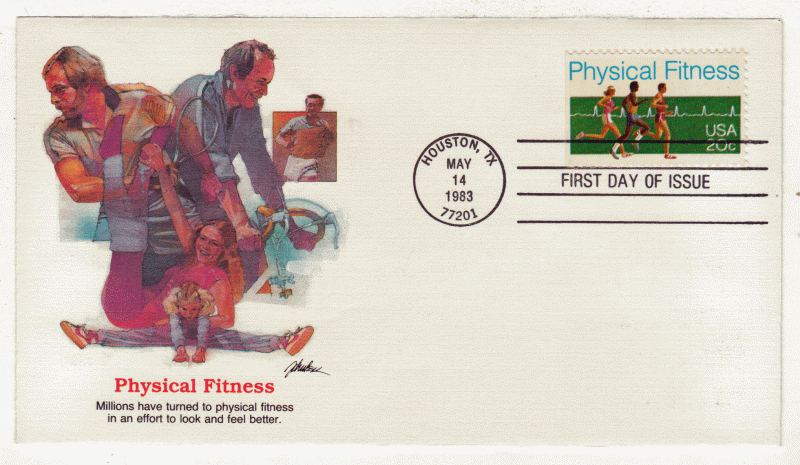 USA First Day Cover # 2043 - Physical Fitness - Fleetwood