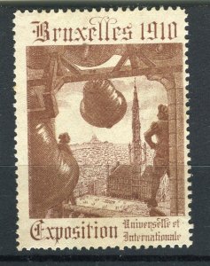 BELGIUM; 1910 early classic Bruxelles Expo issue fine Mint hinged value