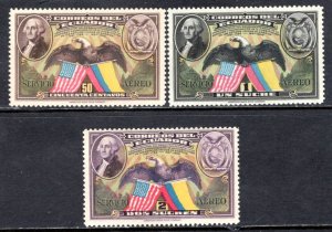 Ecuador #C61-C63    VF   Unused    CV $12.50   ....  1800383